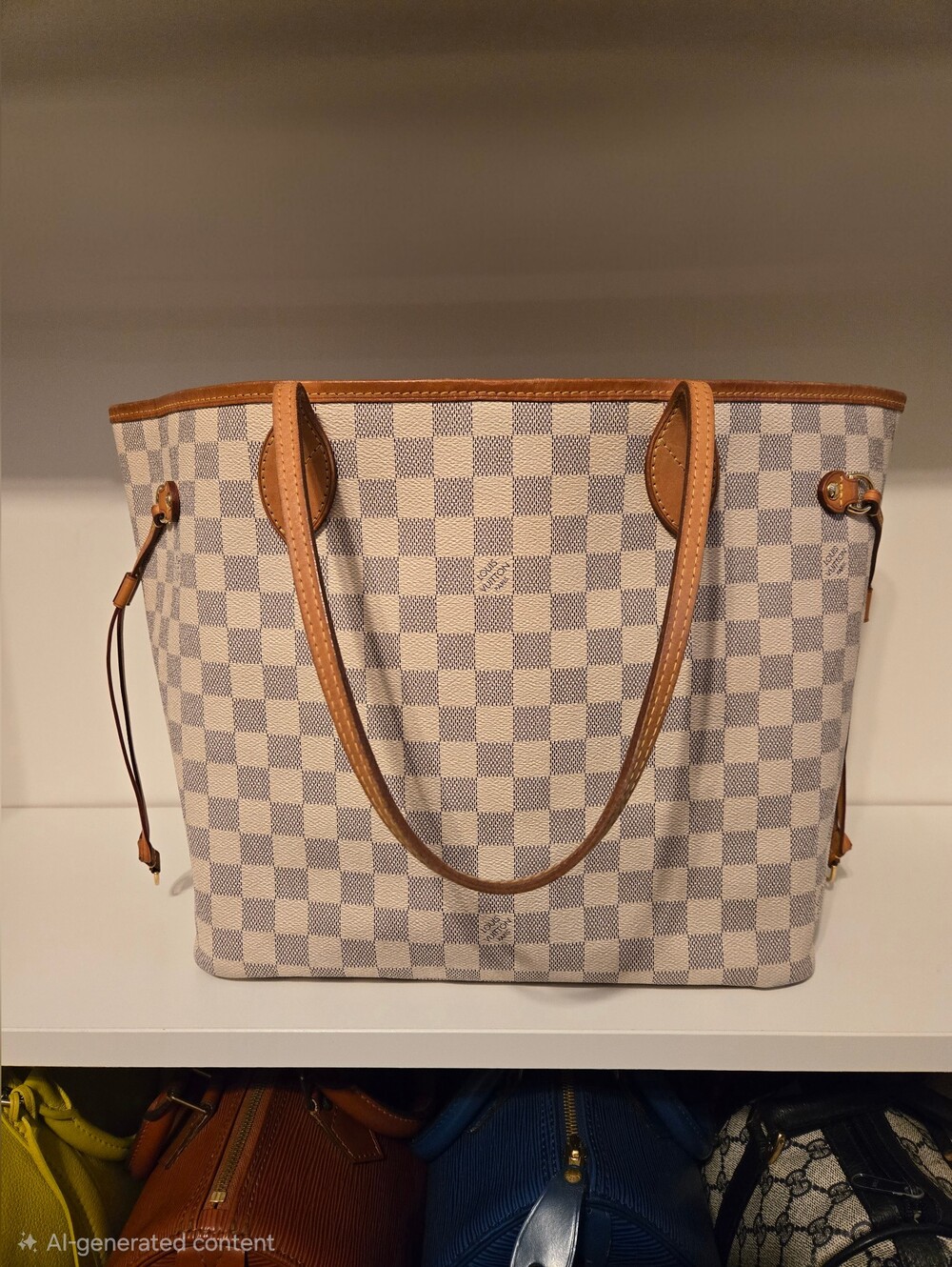 Authebtic Louis Vuitton Neverfill Azure